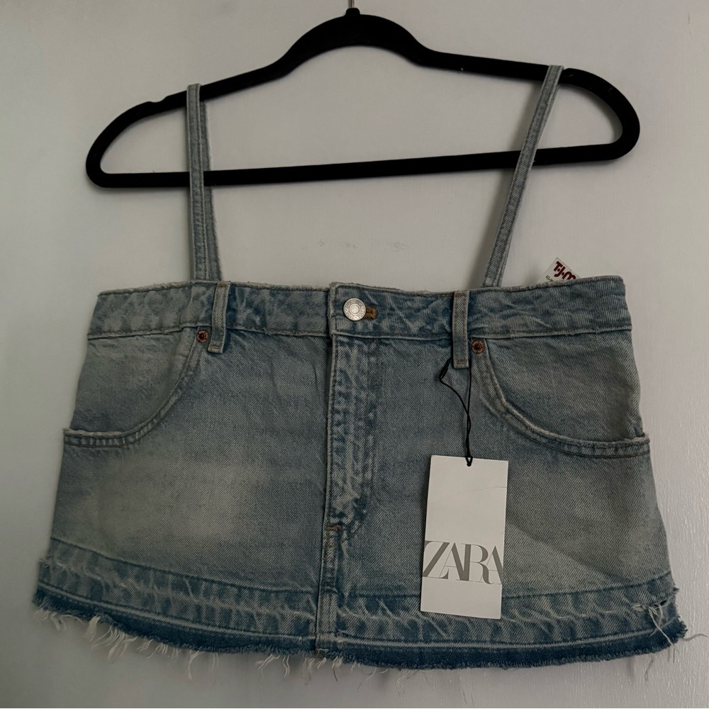 Zara Skirt Denim Crop Top 5252/201 - Picture 4 of 4